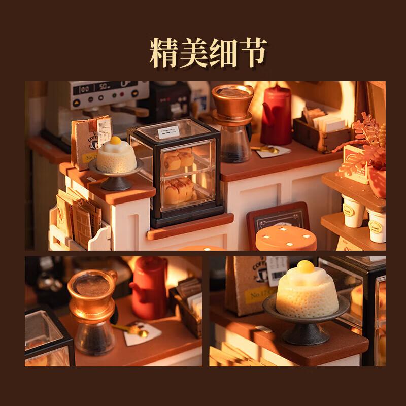 Rolife NO.17 Coffee Shop Wooden Building Blocks 183pcs DG162 DG162