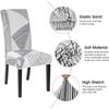 Housse de chaise - AIMOONSA - Imprimées - Lot de 6 - Extensible bi-stretch - Lavable &amp; anti-tâches