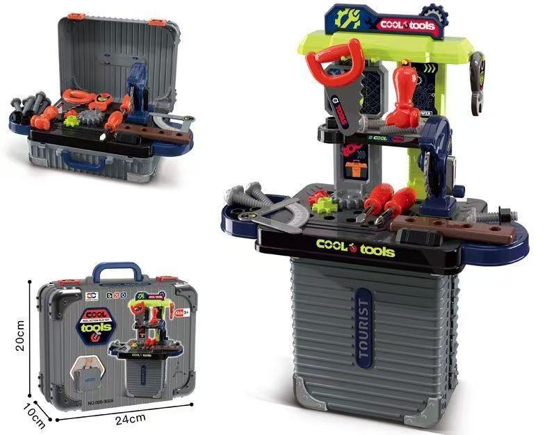 Xiongcheng Children's Playhouse Toy Set: Suitcase with Kitchen, Makeup, Medical Kit & Tableware - Perfect Birthday & Back-to-School Gift