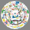 50 Pictures of Little White Bear Doodle Cartoon Cute Children's Gauze Decorative Suitcase Mobile Phone Case Stickers
