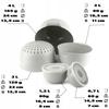 KADAX Set of 7 Kitchen Bowls + 3L Colander Plastic
