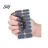 DIY Nail Strip Glitter Polish Strips with File Easy Apply Remove Self Adhesive Women Stickers Full Sticker Home Manicure Art Decoration Wrap Decals