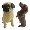 Animal Dog Statue Collectible Handmade Ornament Home Art Decor Figurine for Wedding Living