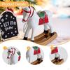 Christmas Horse Figurine Home Accent Decoration for Table Shelf Entrance