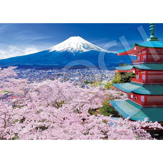 EPOCH 500-Piece Jigsaw Puzzle: Spring Breeze Mt. Fuji and Five-Story Pagoda - Yamanashi (38x53cm) 06