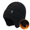 Winter Warm Knit Beanie for Men Fleece Lined with Ear Protection Thickened Soft Polyester Beanie Adjustable Grip Beanie