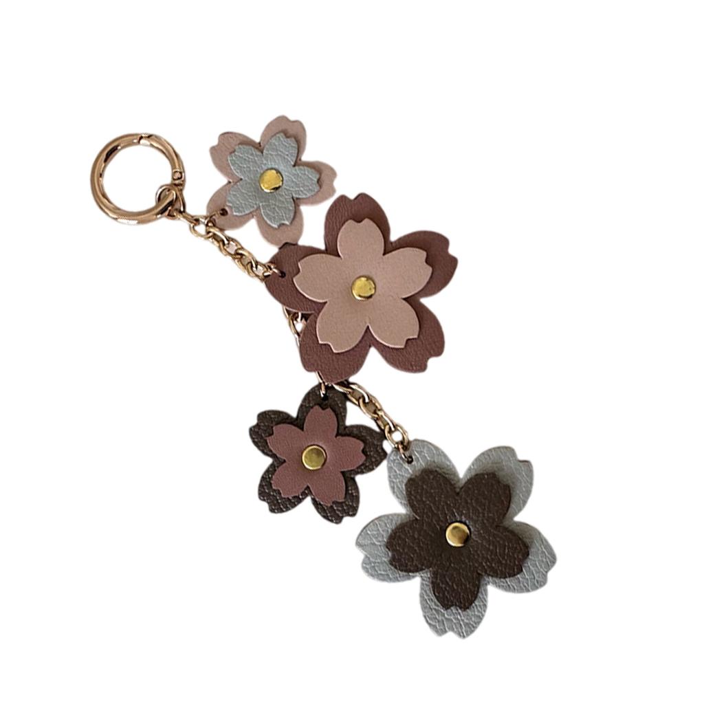 Flower Keychain Purse Embellishment Car Keychain Mobile Phone Strap Fashionable Key Holder for Youthful Women Bags