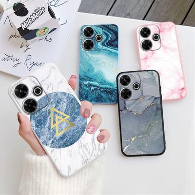 Samsung A55 A35 M35 M34 Xiaomi Redmi Note 13 Pro 13C iPhone 15 Huawei Honor 200 Pro İçin Mermer Desenli Yumuşak Silikon Kılıf Kamera Korumalı Darbeye Dayanıklı Kapak