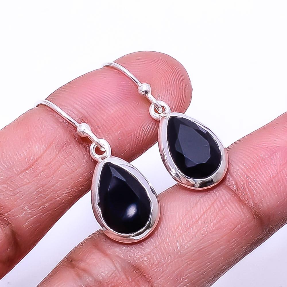 

Black Onyx 925 Sterling Silver Earring 1.17 E_9508_347_17