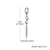 Stainless Steel Punk Gothic Cone Drop Earrings for Men, Fashion Silver Color Long Pendant Earrings, Vintage Hip-hop Jewelry