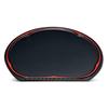 Tray In Black with a Finish Vermilion Finish In Lacquerware Made In Japan J-kitchens 3-shaku Plum-shaped Half-moon Double-sided (tray) Non-slip /