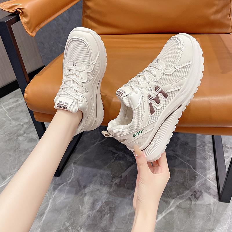 2025 Spring Forrest Gump Shoes Women's New Platform Dad Shoes Breathable Sports Shoes Lightweight Casual Running Shoes German Training Shoes