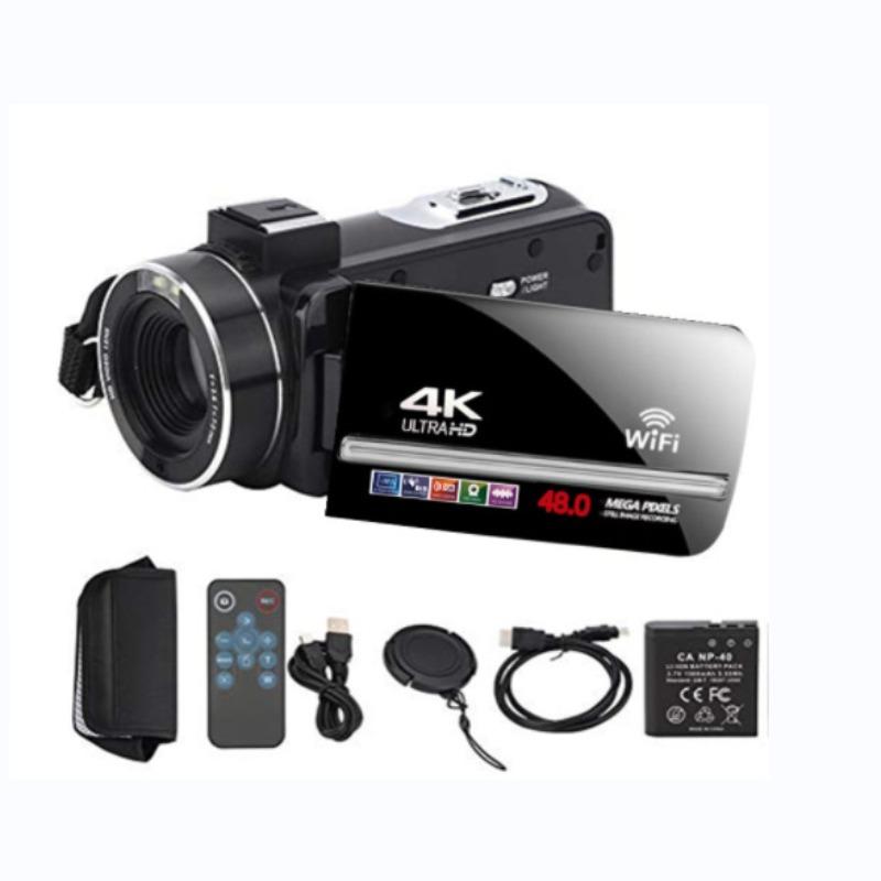 48MP 4K Digital Camera Microphone Touch Screen WiFi Vlog Recording 30FPS CMOS Sensor