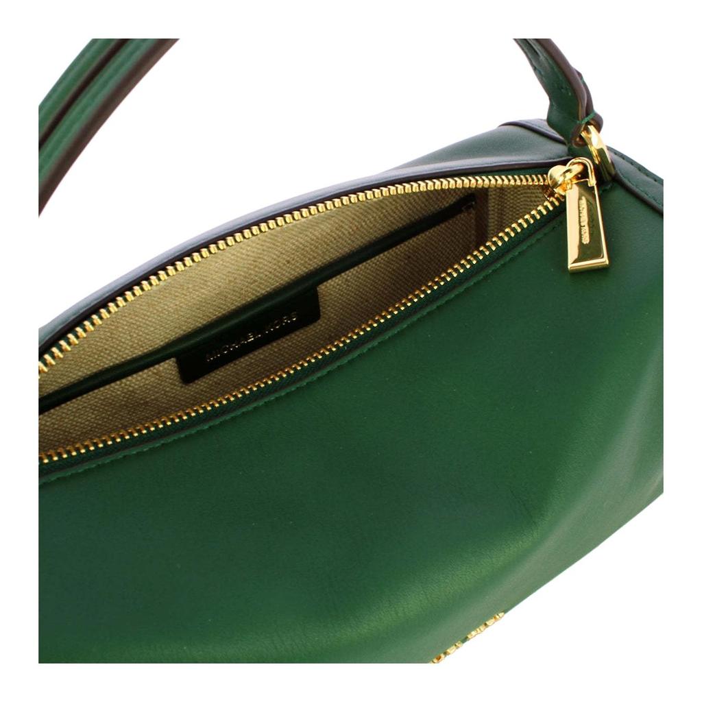 Michael Kors MK Orchard Gold Hardware Zipper Closure Leather Shoulder Crossbody Handbag Small Women Handbag Green 32F4G5OC5L-BOSCO
