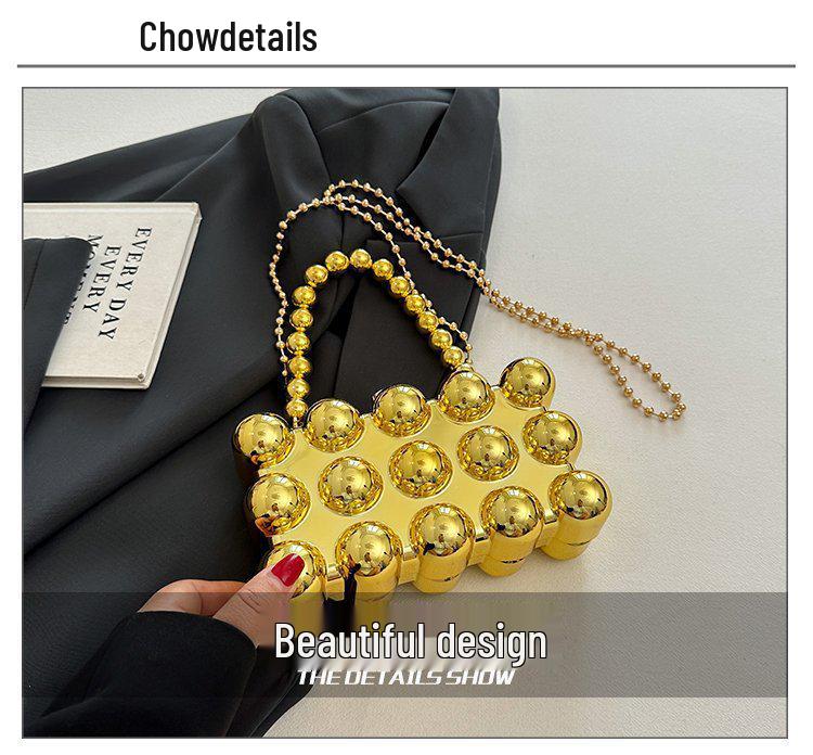 2024 Summer Egg-Shaped Acrylic Evening Bag: Trendy European & American Chain Crossbody