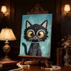 DIY Black Cat Pearl Art Painting for Home Wall Decor Pearl Gem Paintings Picture Arts Craft  for Adults/Beginners Gift Idea Home Decor Without Frame