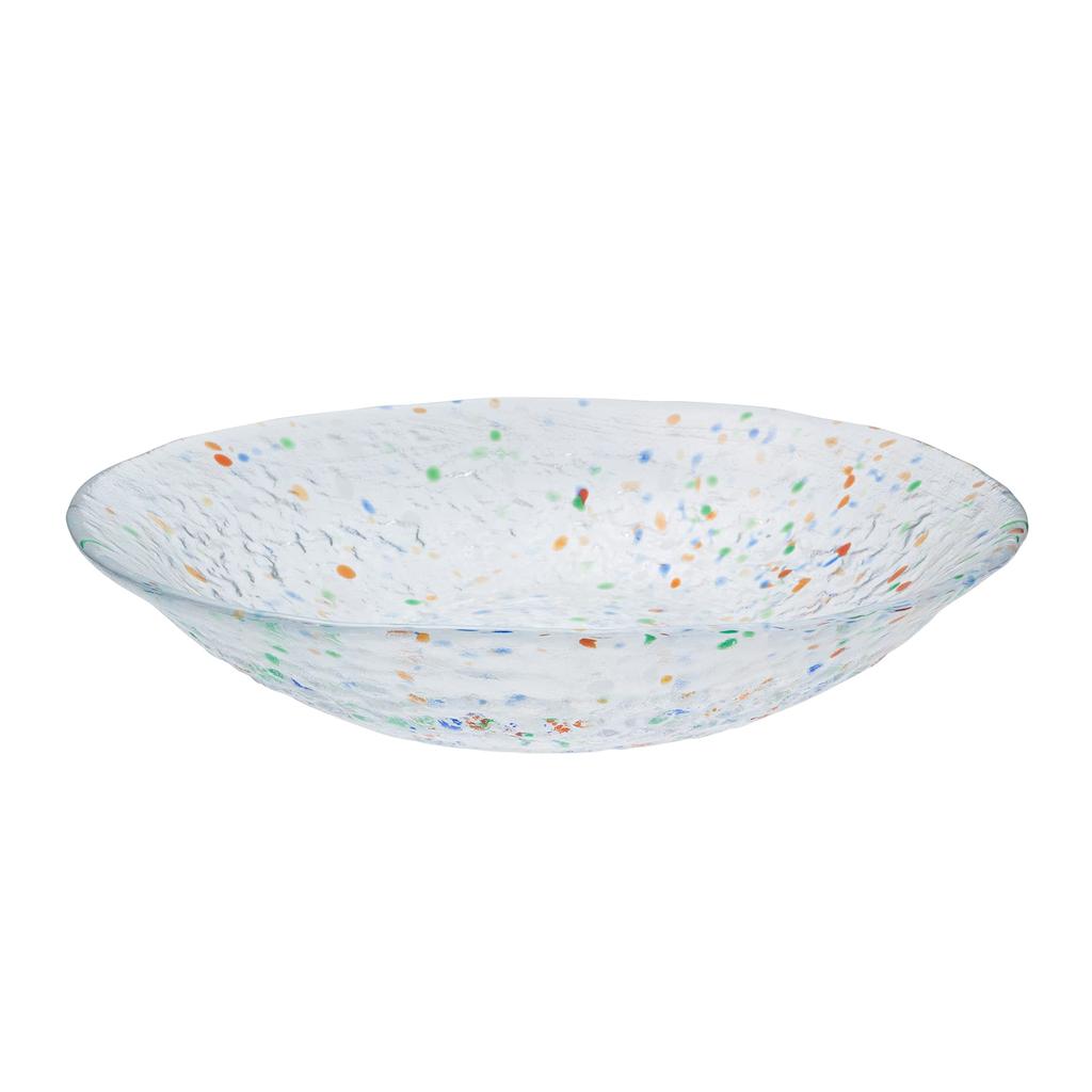 Mizusaki Glas Große Platte, ca.. 25cm, M22761, Hergestellt in Japan, MKG-122761