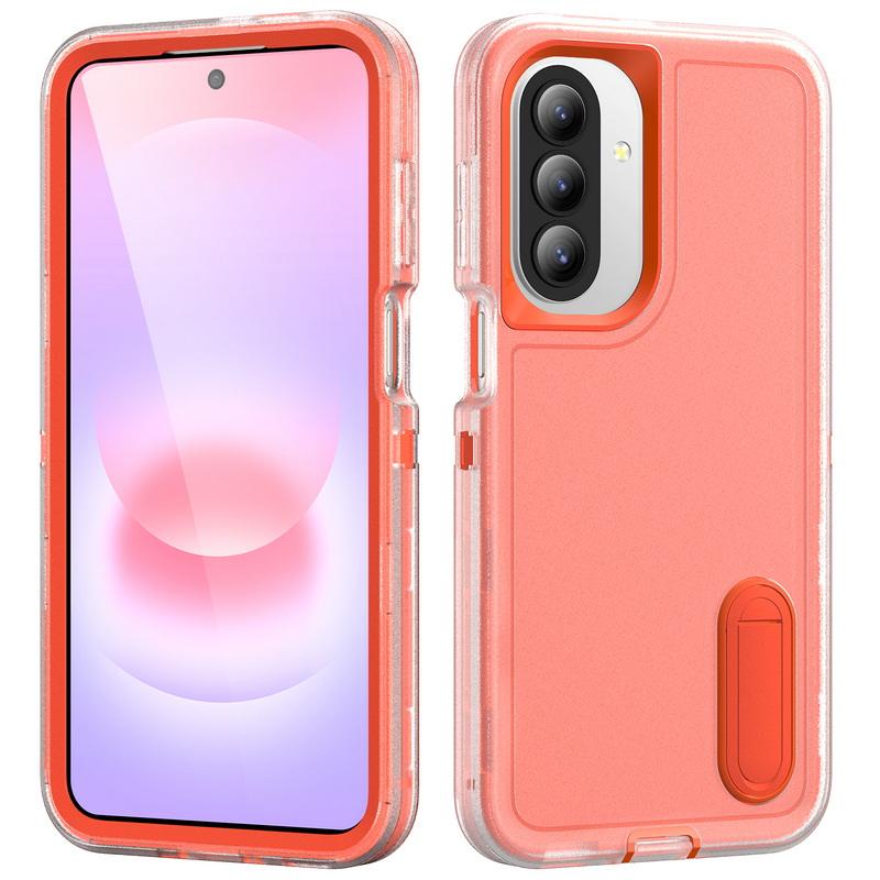 S26 Ultra Case Shockproof Bumper Hybrid 3in1 Candy Color Phone Stand Cover Samsung S25 Ultra S24 Plus S23 FE A15 A16 A36 A56 A17 A27 A37 A57 5G