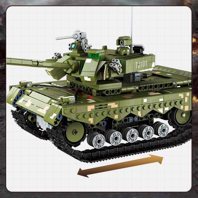 780Pcs WW2 Remote Control Tank Building Blocks Military Panzer MOC Bricks Model Armored Cars Children Toys Adult Boys Kids Gifts