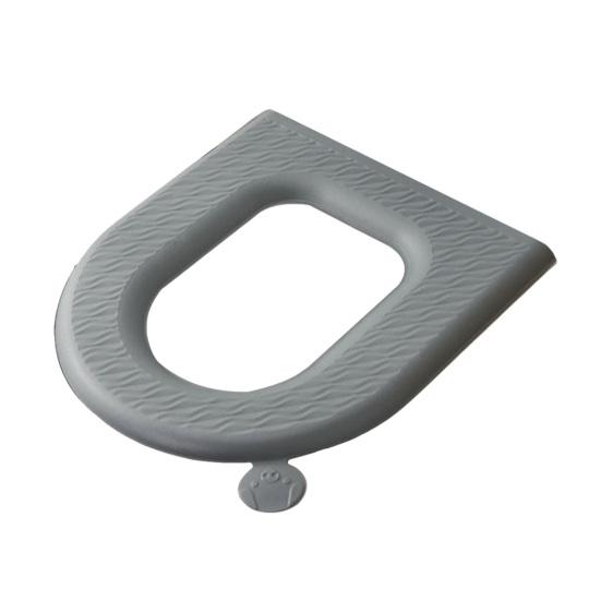 Coussin de Siège de Toilette Surface Douce au Toucher EVA Imperméable Tapis de Toilette Portable Lavable Conception avec Poignée Coussin de Siège de Toilette Hygiénique