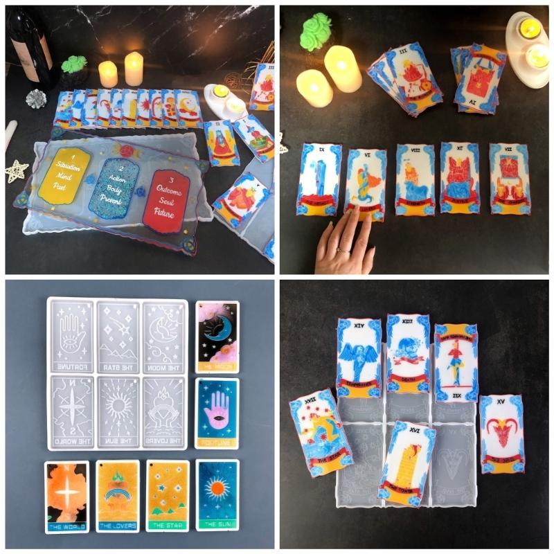 Easy To Use Tarot Card Silicone Mold Jewelry Making Tools Resin Casting Molds Silicone Material Suitable for DIY Crafts