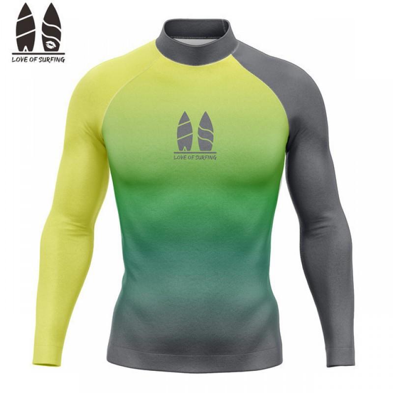 T-shirt Surfing Suit UPF50 Sunscreen Beach Swimsuit Diving Jellyfish Long Sleeve Split Top