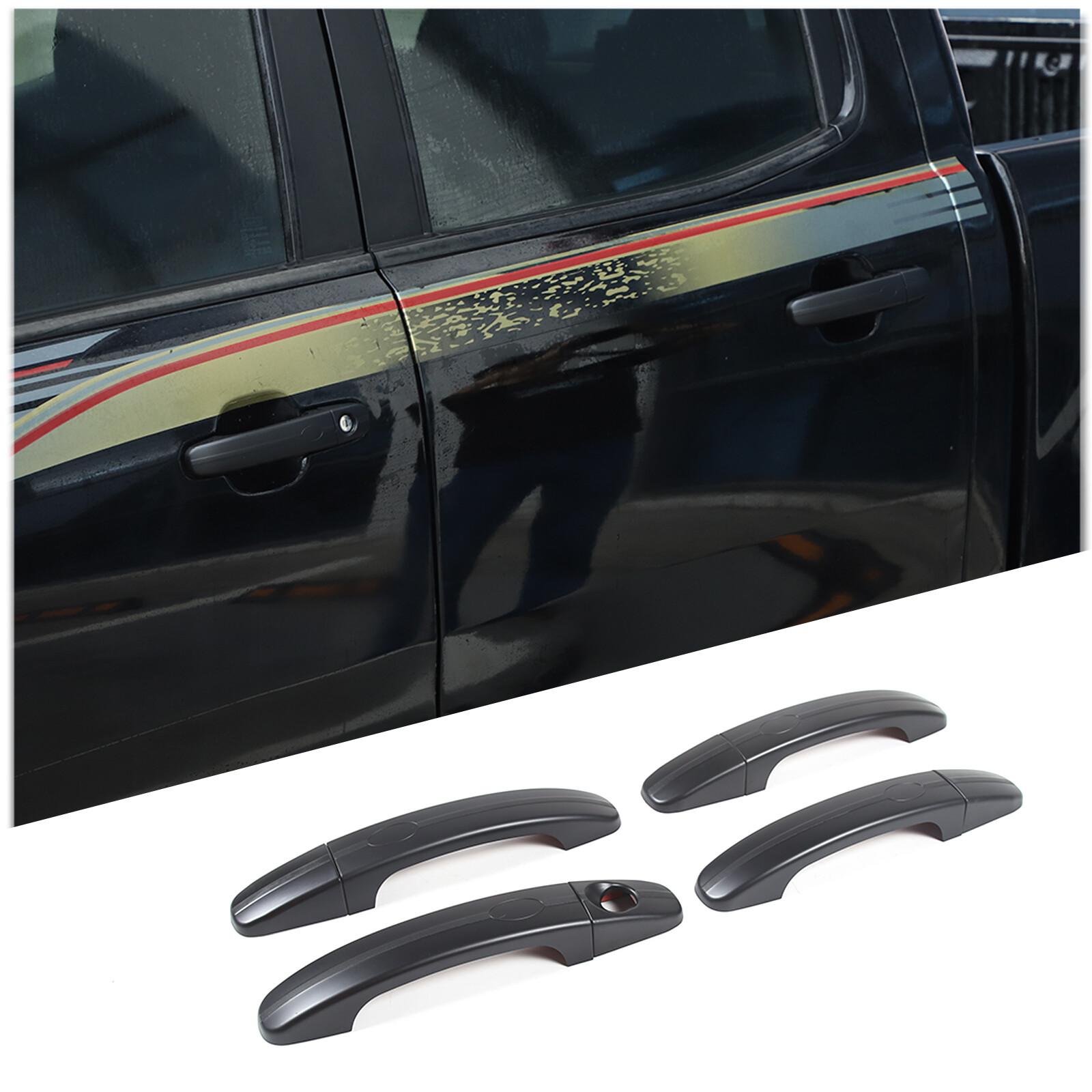 Black ABS Exterior Outer Door Handle Cover Trim For Ford Ranger 2015-