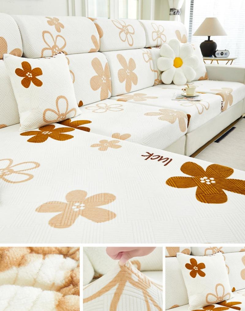 

Эластичный чехол на подушку сиденья дивана с цветочным узором, эластичный флисовый чехол для кресла, чехол для дивана L-образной формы, шезлонг, чехол для комбинированного дивана Pillowcase (45x45cm)