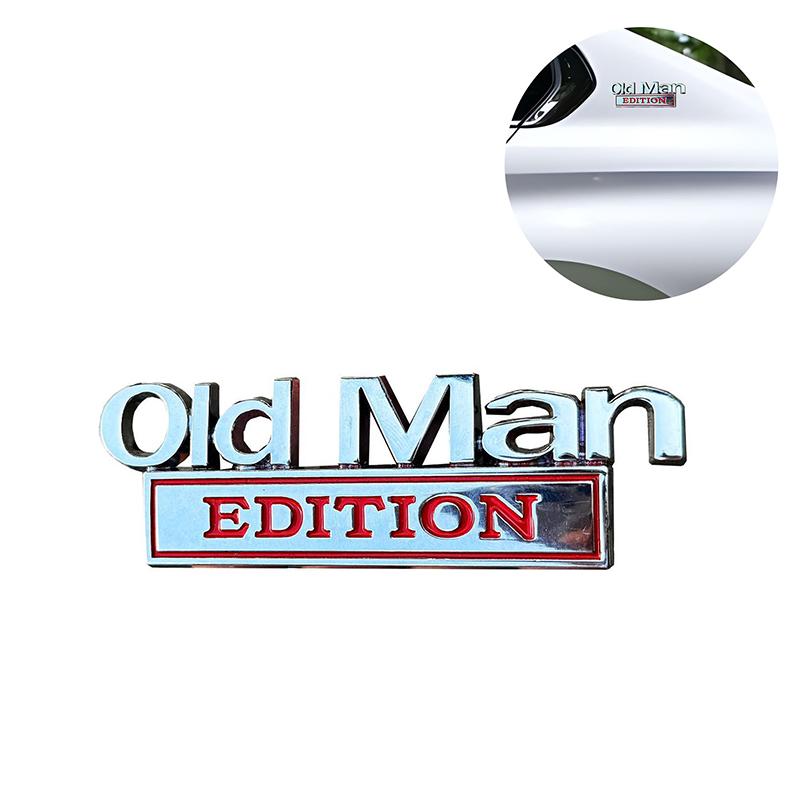 

Эмблема автомобиля Old Man Edition, 3D металлическая наклейка-значок для автомобиля, грузовика, внедорожника, мотоцикла, забавная всепогодная табличка-наклейка