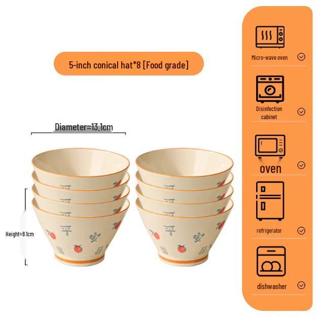 2026 Chinese Style Large Ceramic Rice Bowl - Elegant Home Use