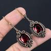 Garnet Gemstone Handmade Pure Copper Wire Wrapped Amazing Jewelry Earring