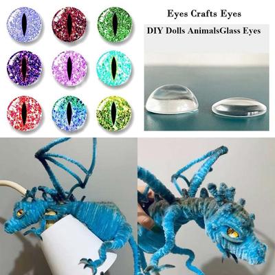 20pcs/10pairs Crystal Puppet Crystal Eyes 6mm-20mm Glitter Crystal Eyes  DIY Doll Accessories