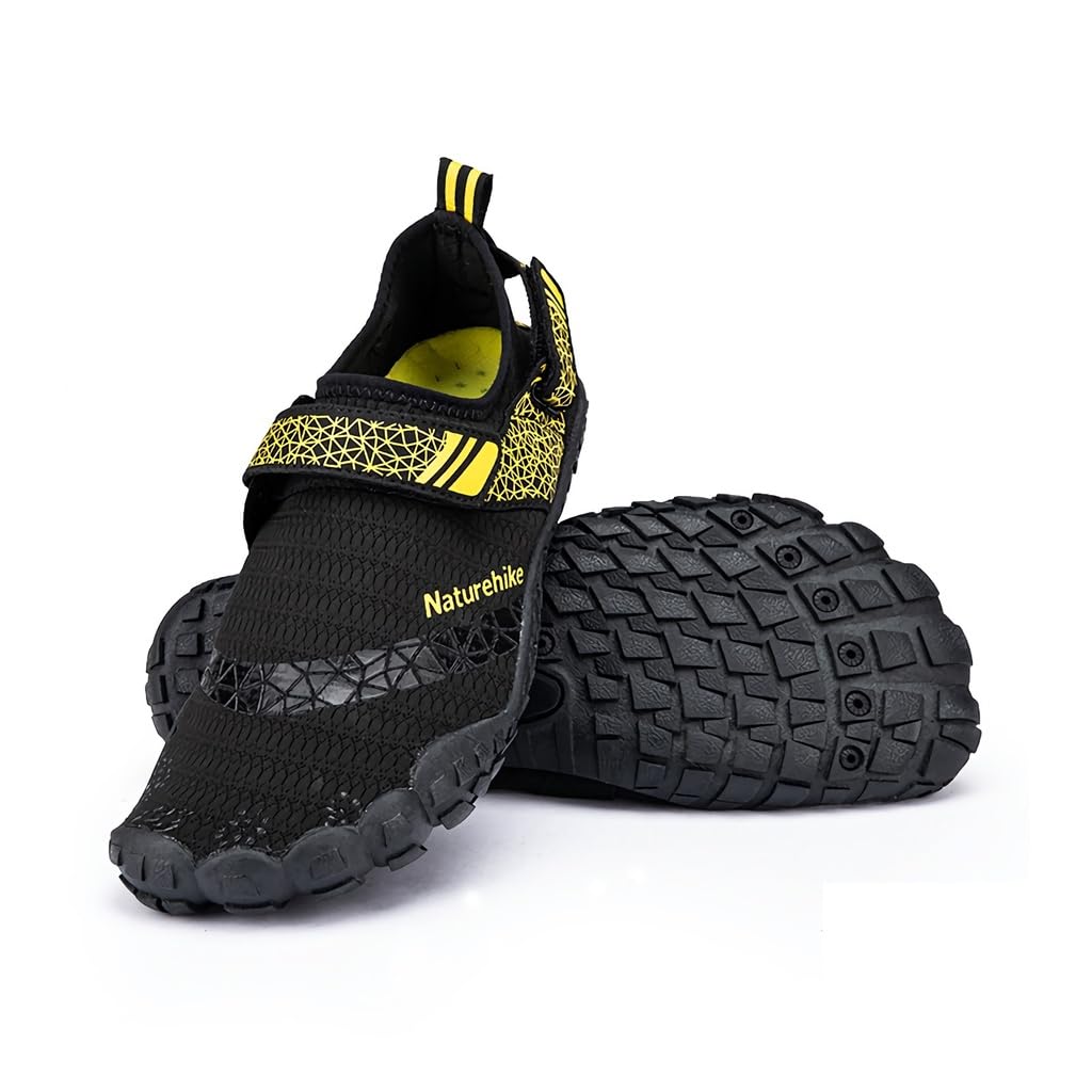 

Naturehike Outdoor Unisex River Shoes Climbing Sneakers Casual Shoes Breathable Quick Drying Camping (Black Yellow, 24.5-25.5cm)