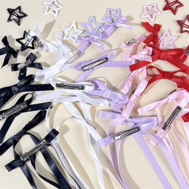 Stylish Butterfly Hair Ribbon Accessory Elegant Hairpin Fashion Hair Clip For Braids And Ponytails In Multiple Color