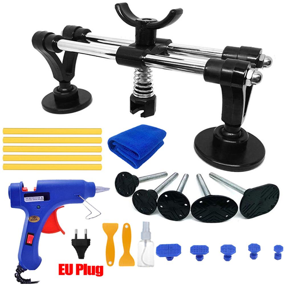 Car Body Paintless Dent Sheet Metal Bridge Puller Glue Tool Set Auto Dent Repair Puller Kit Autos Accessories Repair Hand Tools