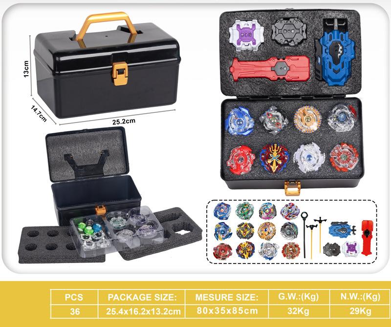 

Игрушка Взрывной Гироскоп Взрывной Гироскоп Набор для Атаки с Ящиком для Инструментов Двусторонний Запускатель Боевая Арена Дети