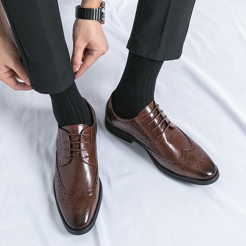 Fashion Leather Shoes For Man Genuine Leather Big Size Shoes High Quality Designer Formal Shoes Casual Shoes Fashion Business