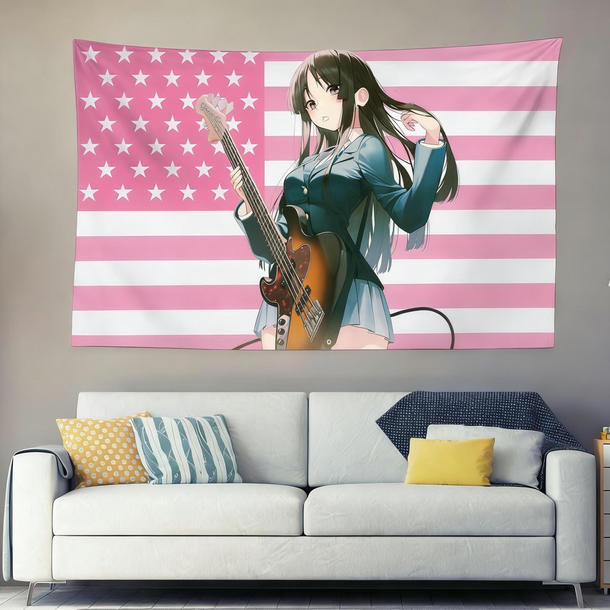 

KON Anime Tapestry Wall Hanging Bohemian Mandala Wall Tapestries Home Decor Accessories for Living Room Bedroom Dorm 74x94cm(29x37in)