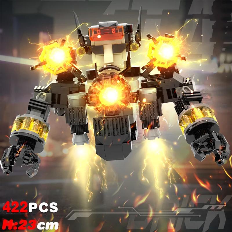 Skibidi Toilet Titan TV Man Speakerman Horror Game Bosses Camara Building Block Cartoon Doll Model Kids Birthday Halloween Gift