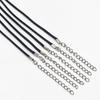 Black Leather Necklace Pendant Rope Accessories