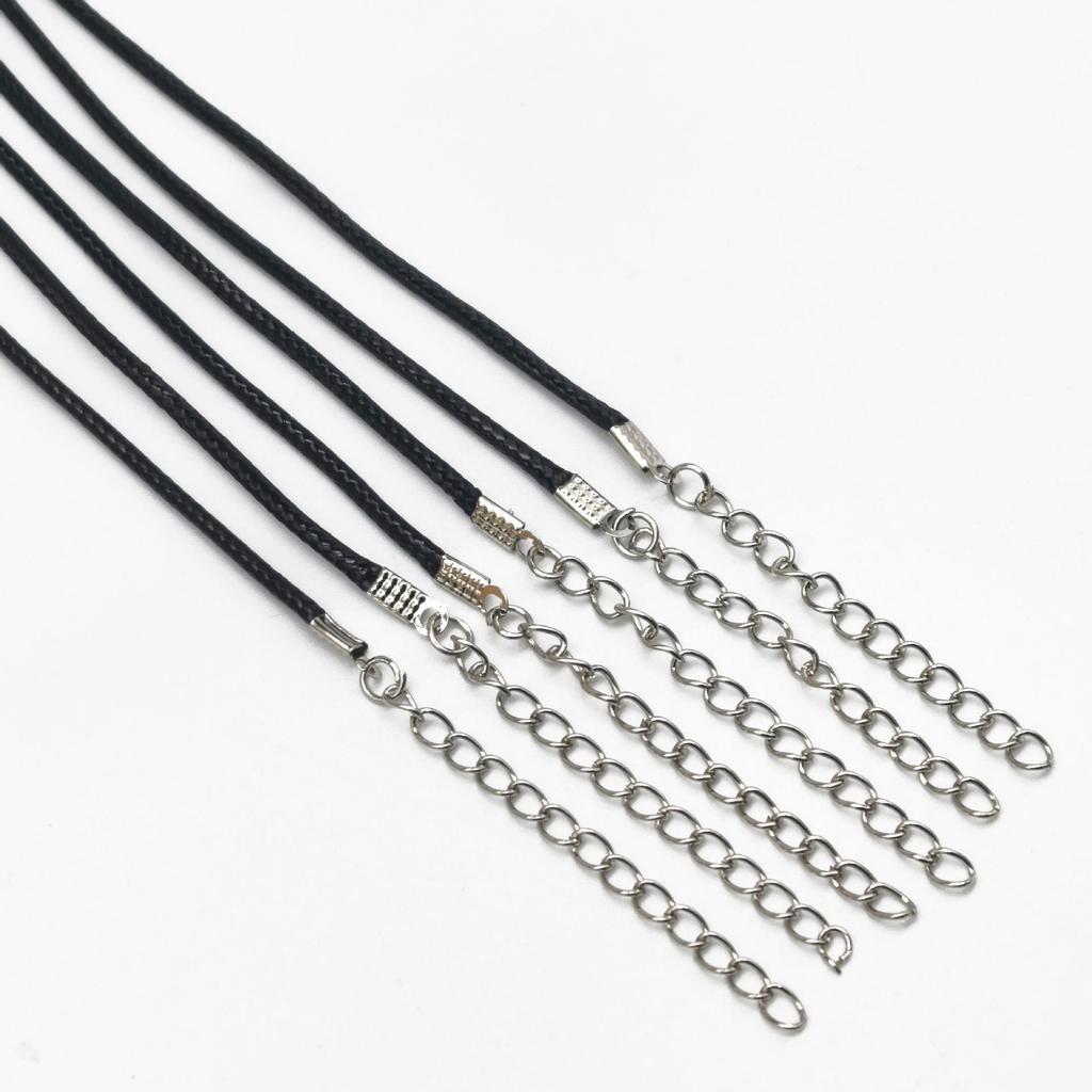 Black Leather Necklace Pendant Rope Accessories