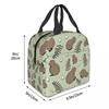 Kiwi Bird Insulated Lunch Bag for Women Office Cooler Thermal Food Box Tote Portable Lunch Boxes Container