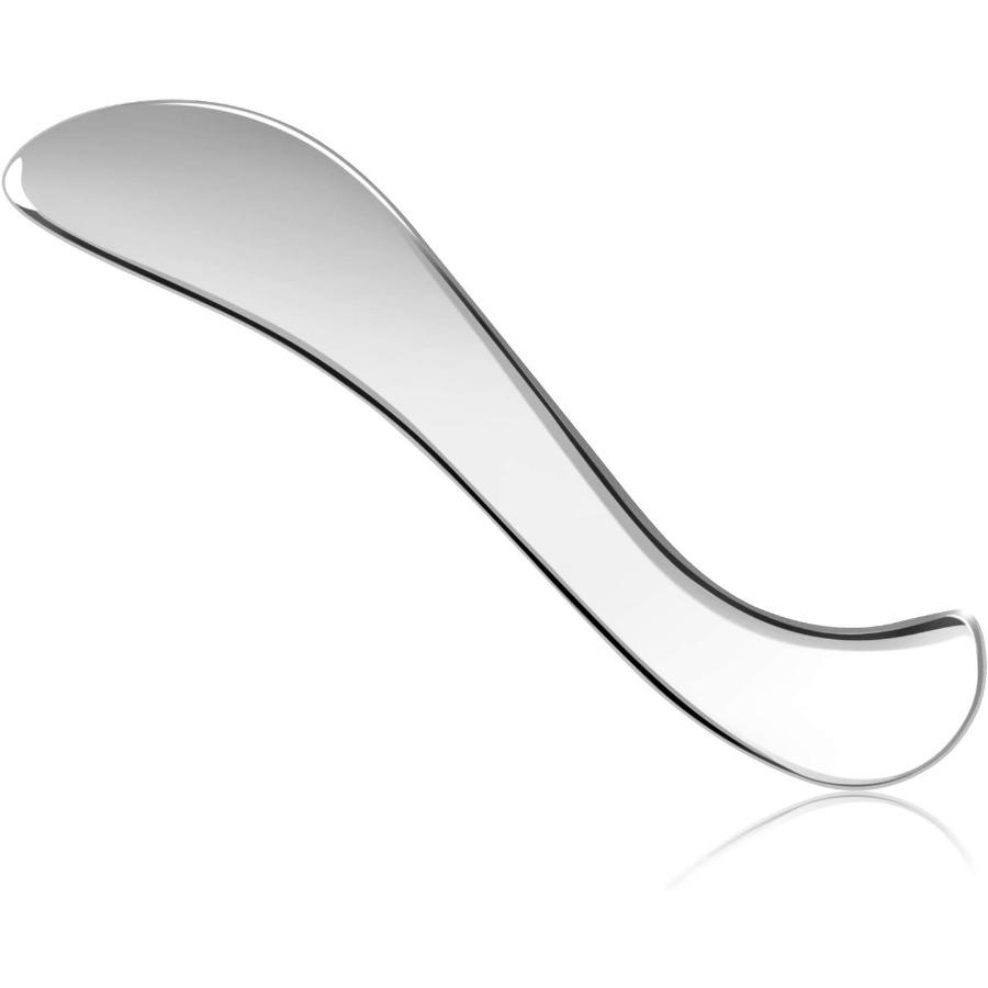 Stainless Steel Muscle Scraper, Gua Sha Tool for Deep Tissue & Myofascial Release, Body Sculpting Massage Tool серебряный