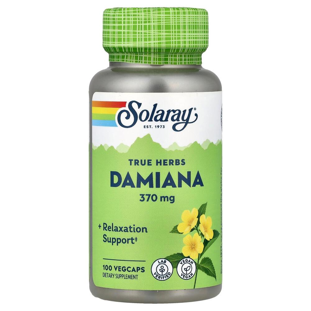 

Solaray True Herbs Damiana 370mg Veggie Capsules 100 Count