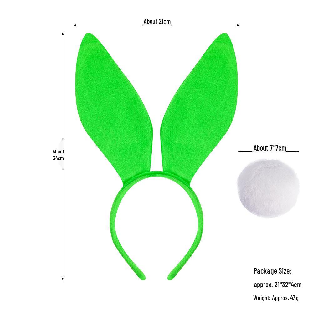 Easter Black Rabbit Ears Cute Bunny Girl Headband Party Props