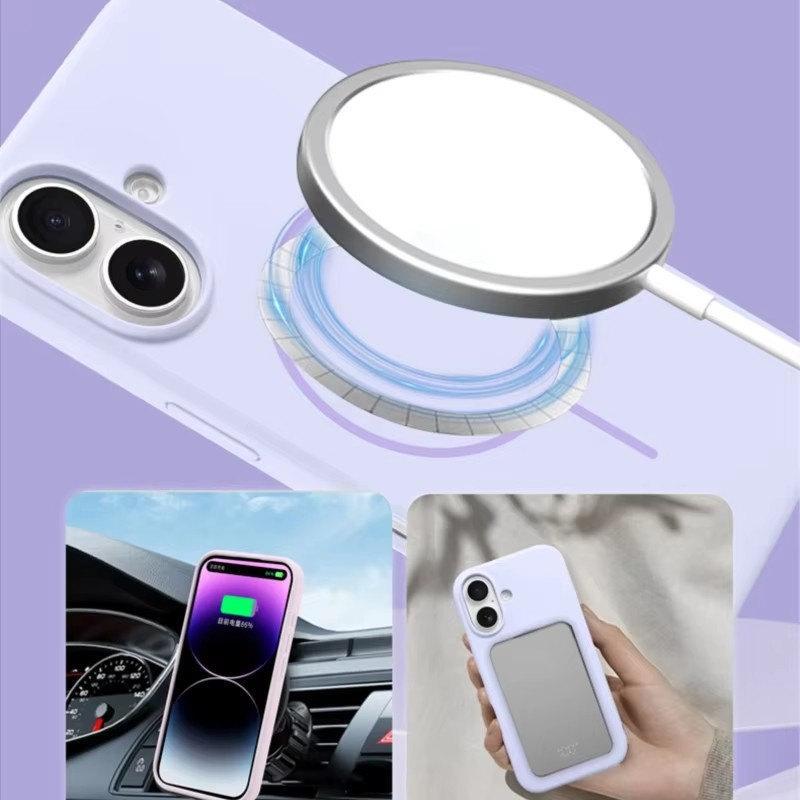 Luxury Original Liquid Silicone For Magsafe Case For iPhone 16 Plus 15 14 13 12 Pro Max Magnetic Wireless Charging Soft Cover