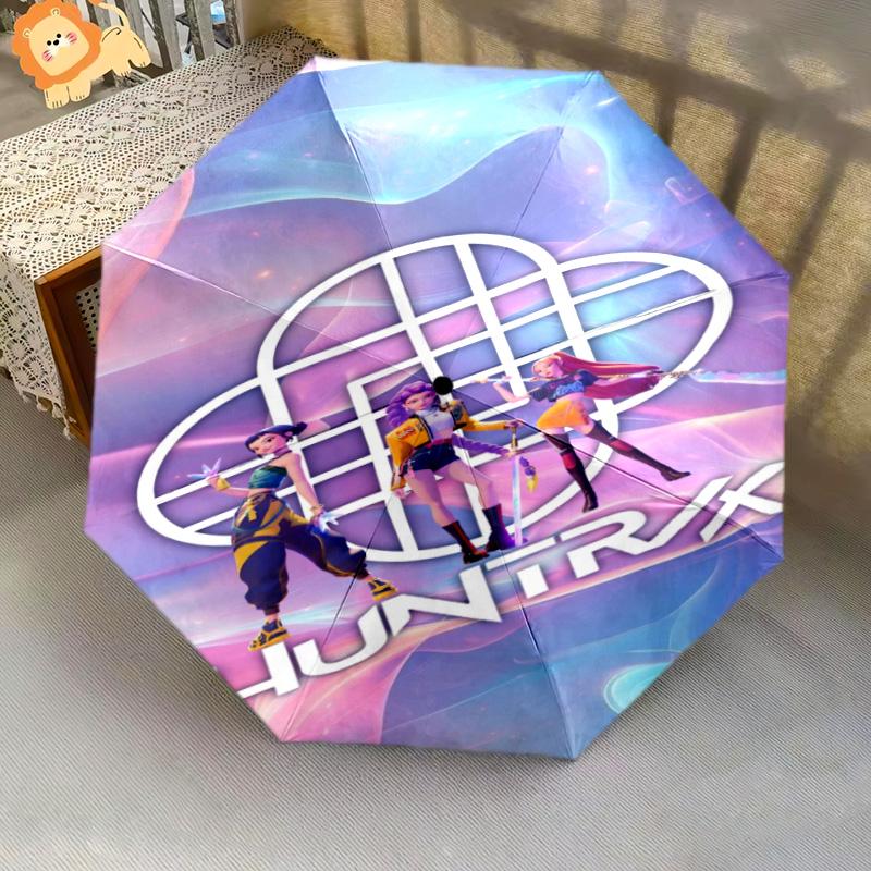Vibrant Fashion Playful Elegance Folding umbrella Suitable for all seasons 8 paraphenoid bones Sun umbrella printing Gift