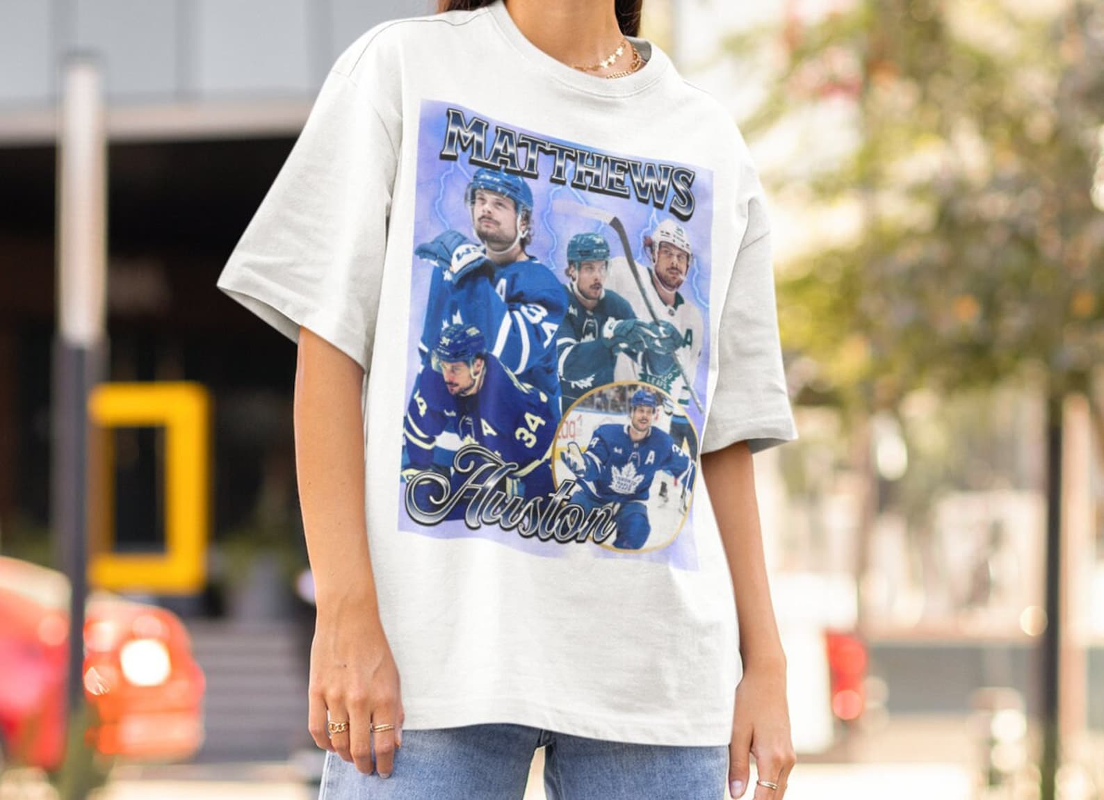 Auston Matthews Shirt Vintage 90s Toronto Maple Leafs NHL Hockey Design Retro Bootleg Gift Classic Graphic Tee Unisex T-Shirt Limited Edition S
