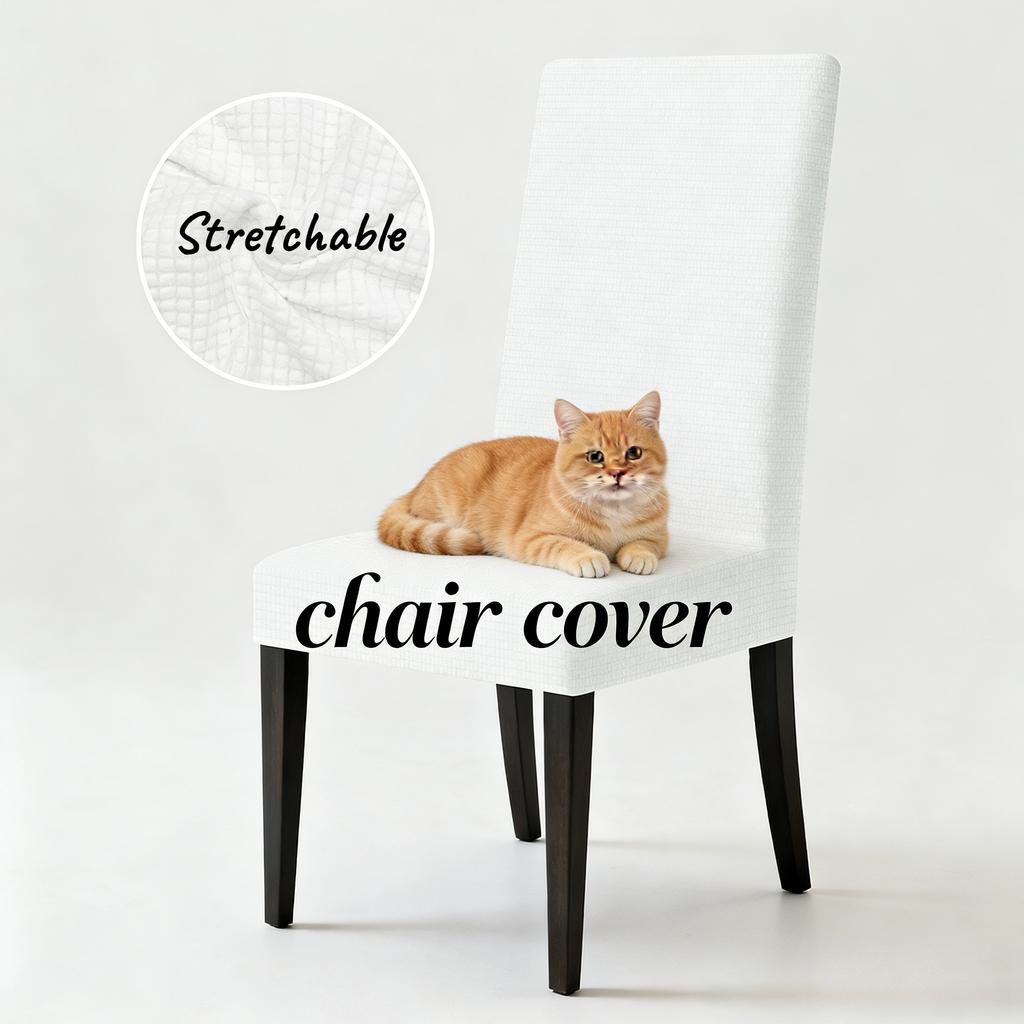 1PC Oversized Stretch High Back Dining Chair Covers Fashion Removable Spandex Protector Kitchen Thickened Soft Chair Cover