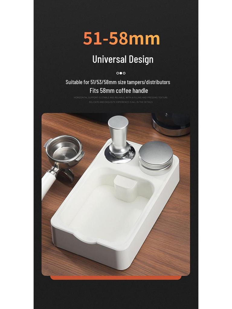 Multifunktionale Kaffeestation: Tamperbasis & Utensilienaufbewahrung